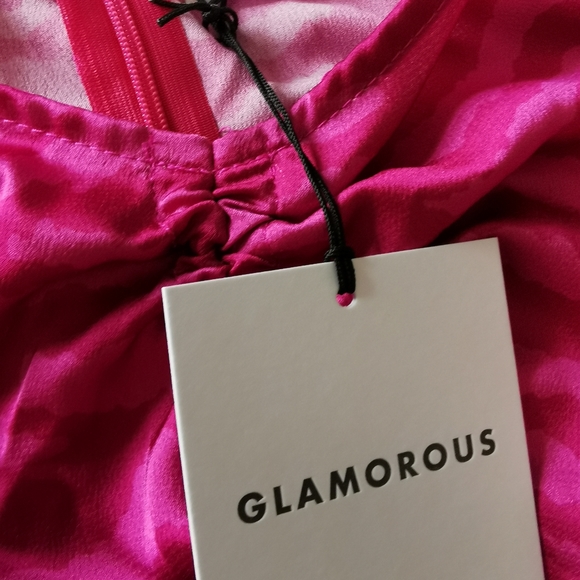 Glamorous brend pink floral dress new, size 6 - Picture 6 of 6